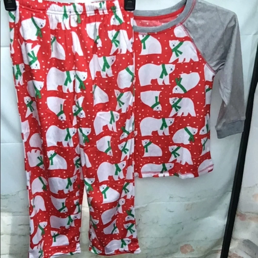 New Unisex Kids Holiday 2 Piece Pajama Lounge Set
